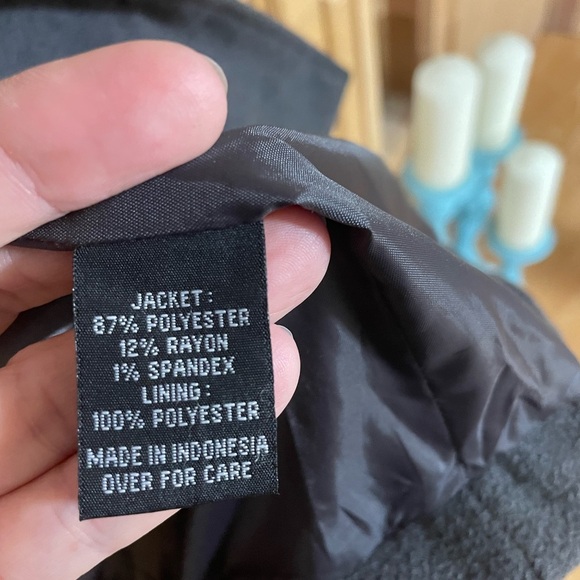 AB STUDIO-Lined Mock Army Coat Pockets ,Slimming pea coat - Picture 4 of 5